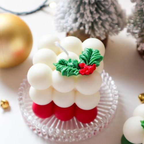 Bubble Candle Weihnachten _ 100% Sojawachs und vegane Düfte _ Kerzendekoration _ Weihnachtskerze _ Weihnachtsgeschenk _ Weihnachtsdekoration
