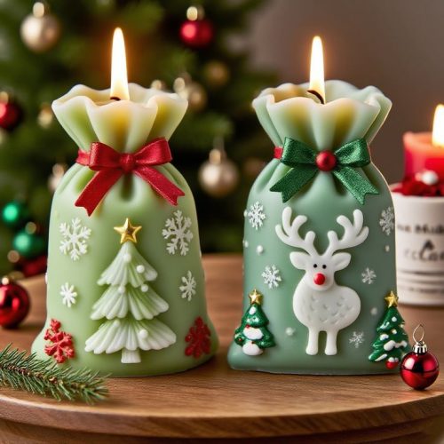 Christmas Gift Bag Candle Silicone Mold DIY Xmas Decor Handmade Aroma Wax Craft Holiday Home Decoration - AliExpress 15