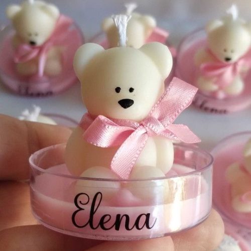 Vela Mini Ursinhos Festa Urso _ Bebê Lembrancinhas De Maternidade _ Amora e aromas